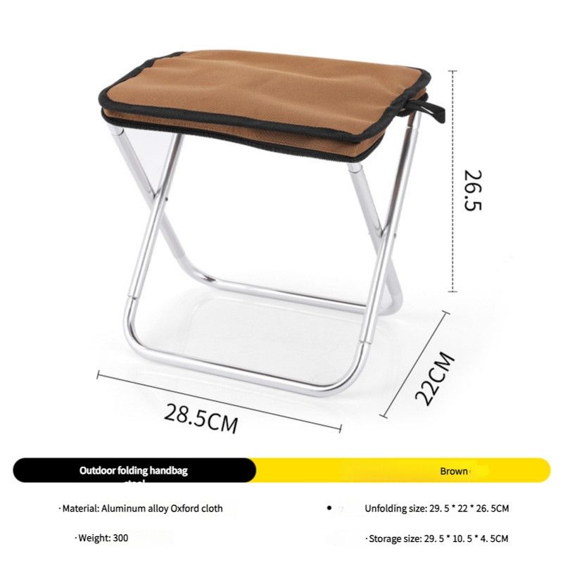 Outdoor Ultralight Folding Camping Chair - Brown