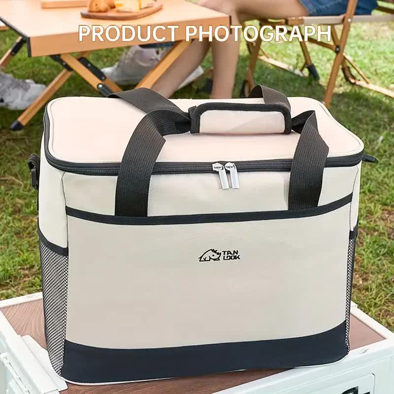 Blue Portable Insulated Cooler Bag for Camping &amp; Picnics - Durable Outdoor Storage Tote