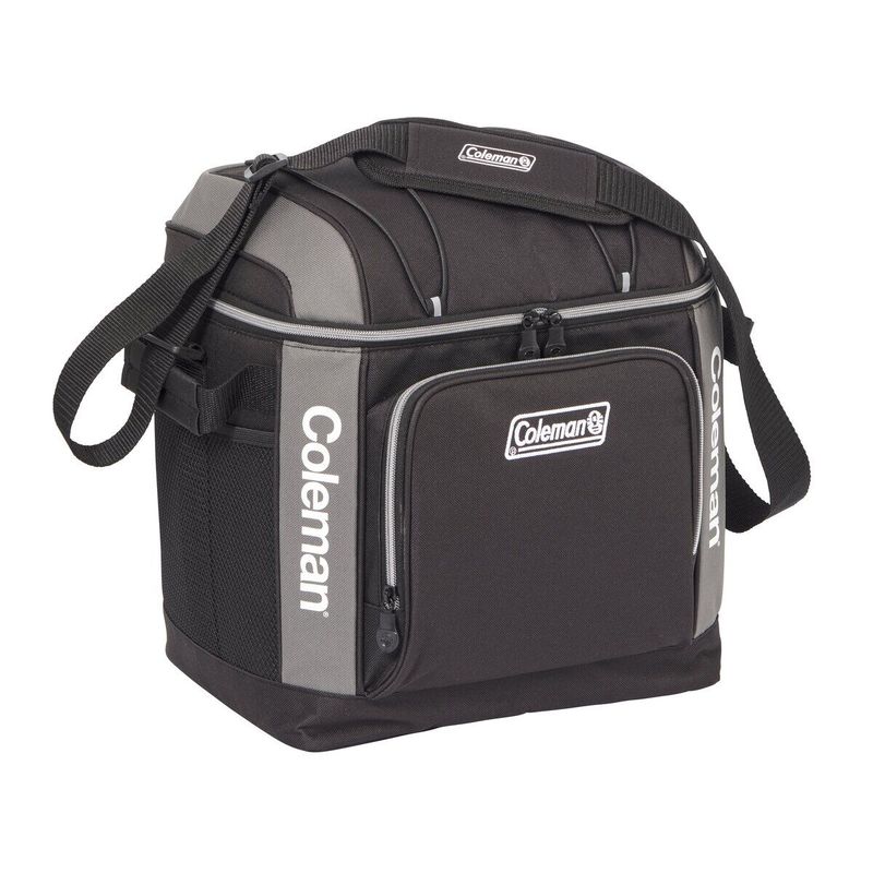 Coleman 30 Can Soft Cooler Insulated Outdoor Camping Picnic Bag in Black