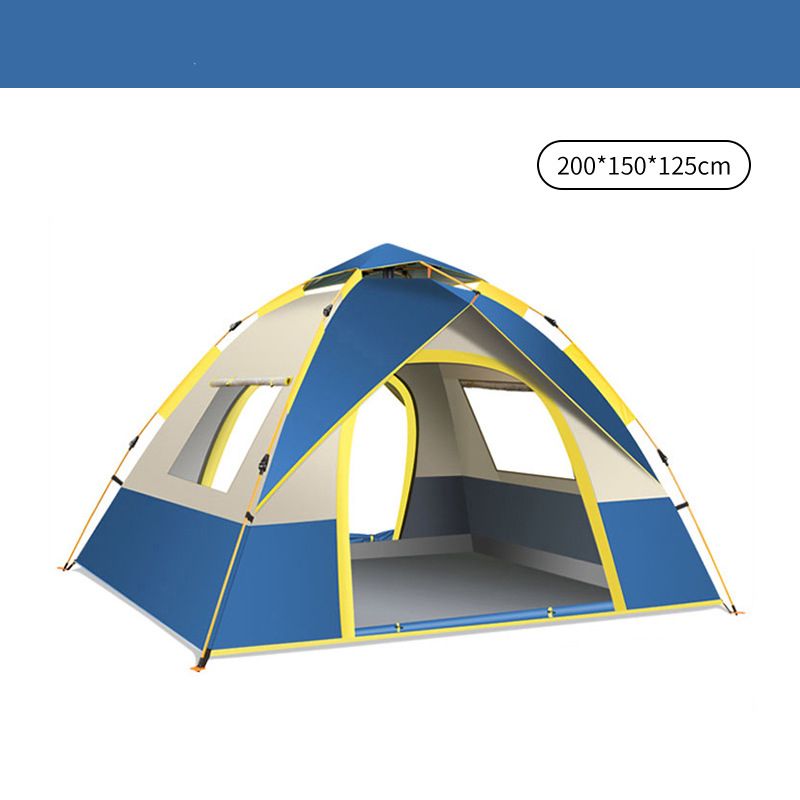 Blue 2 Person Lightweight Camping Tent (200*150*125cm) | UV Protection Silver Coated, Dual Doors &amp; Windows