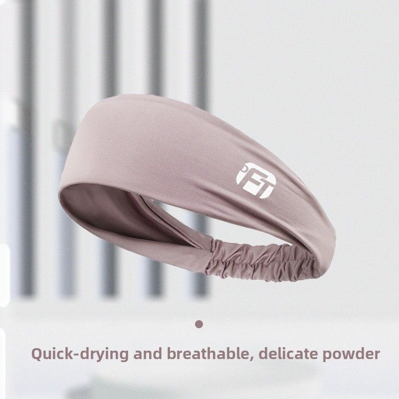 2 Pcs Cooling Sports Headband Moisture Wicking Sweatband for Running Gym &amp; Yoga Non Slip Stretchy Hair Band Black &amp; Pink