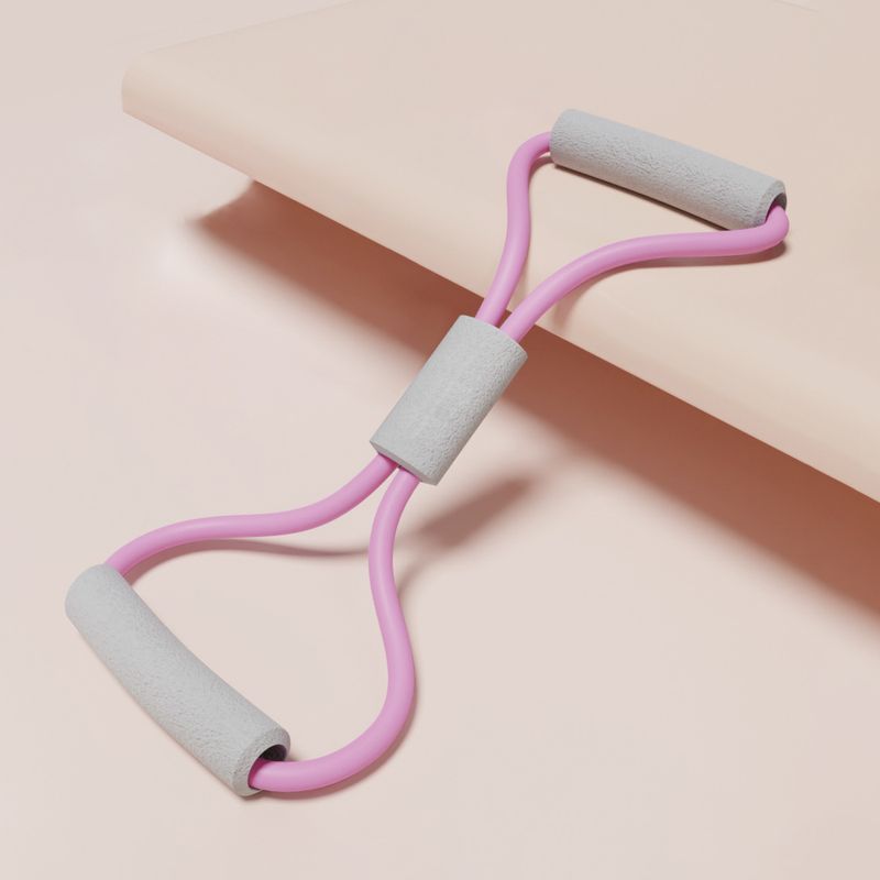 2PCS Purple 20 Pounds Back Stretching Resistance Band - 20x15x5cm Shoulder &amp; Back Trainer with 8-Shaped Pull Rope for Home Workout