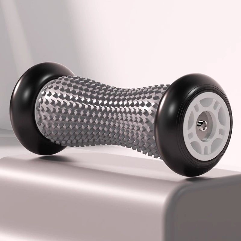 Grey And Black Foot Massage Roller - Plantar Fasciitis &amp; Muscle Relief Tool