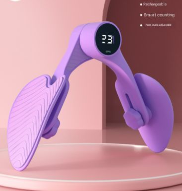Purple Smart Kegel &amp; Thigh Master with Counter - Adjustable Pelvic Floor Strengthening Device for Women, Inner Thigh &amp; Glute Toner