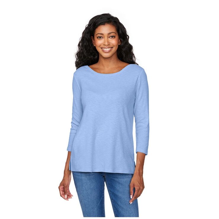 Kirkland Signature Ladies Boatneck 3/4 Sleeve Tee