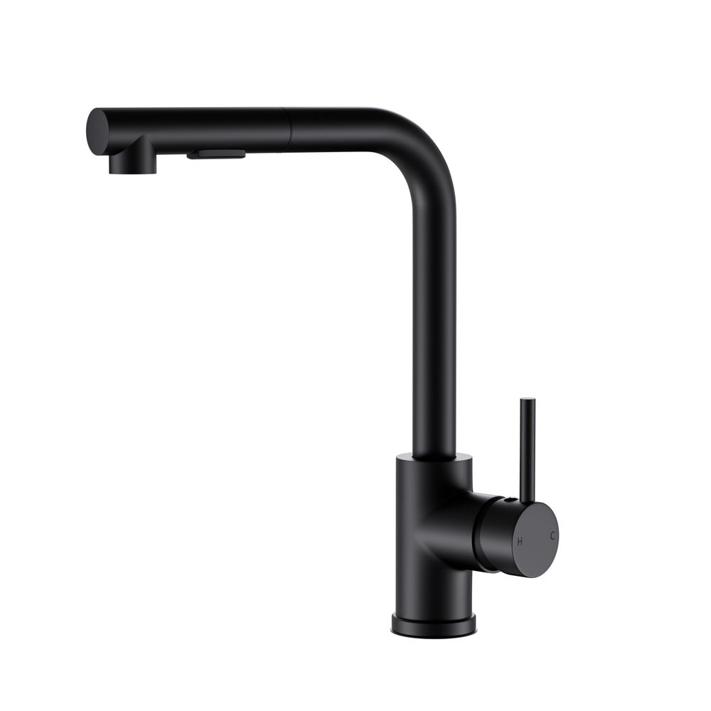 Cefito Kitchen Mixer Tap Pull Out Rectangle 2 Mode Sink Basin Faucet Swivel WELS Black