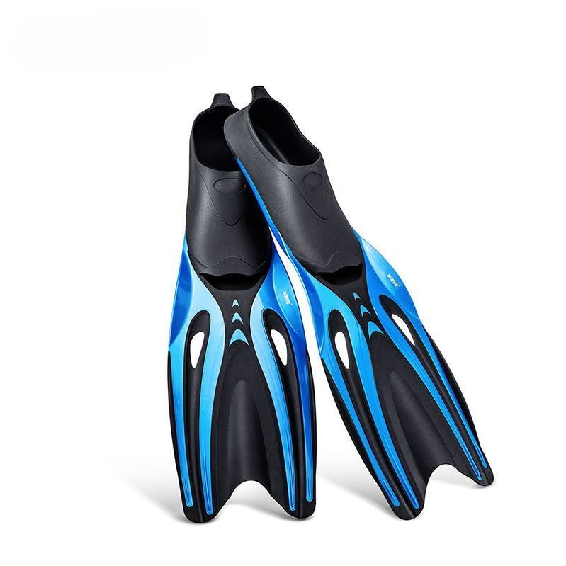 XL Blue Adult Professional TPR Swim Fins - Rubber Snorkeling Flippers for Diving and Free Swimming