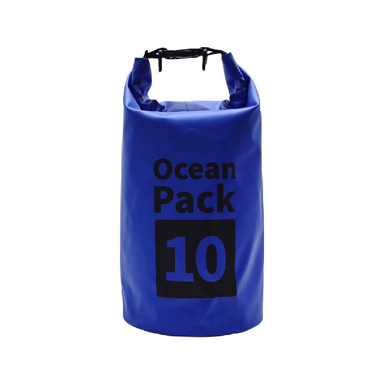 Blue 10L Waterproof Dry Bag - PVC Mesh Rafting &amp; Swimming Backpack