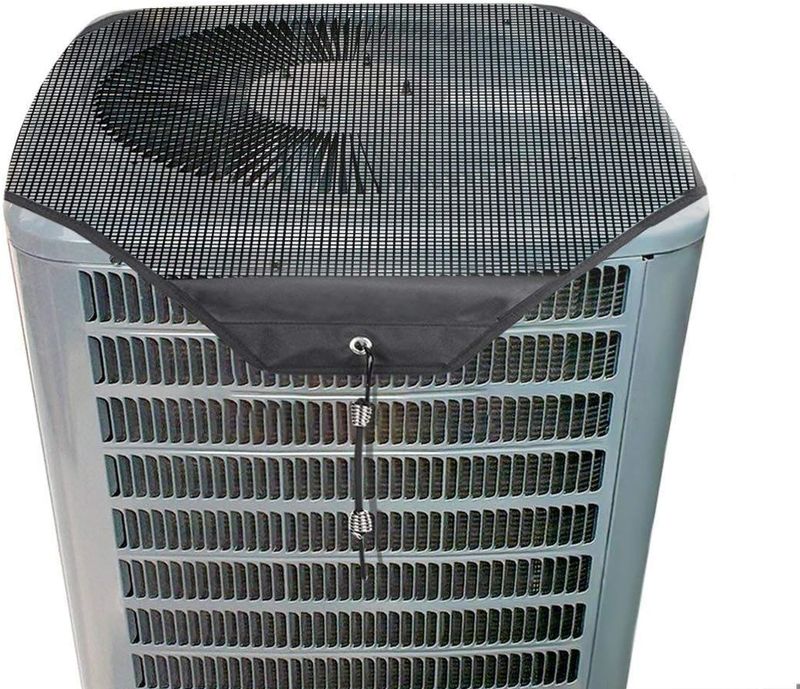 Ac Unit Cover - Conditioner Summer Top Air Conditioner Leaf Guard Air Conditioner Cover For Outside Units (Mesh, 28"×28")