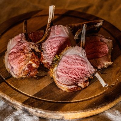 3 bone grass-fed rack of lamb (x2) with Parmesan herb crust