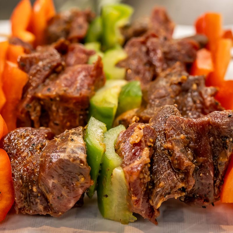 Black Garlic Beef Rump Kebabs, Pack of 4