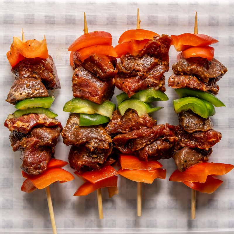 Black Garlic Beef Rump Kebabs, Pack of 4