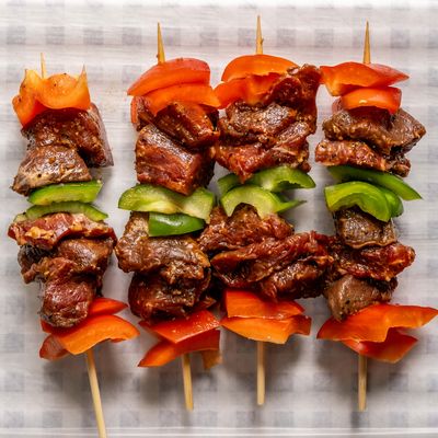 Black Garlic Beef Rump Kebabs, Pack of 4