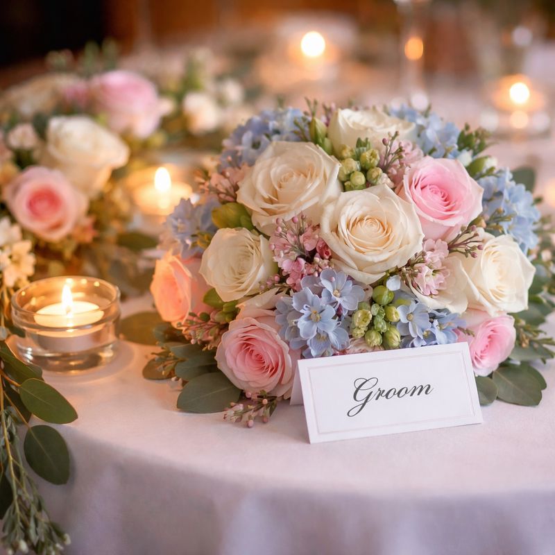 Groom Side Table Arrangement