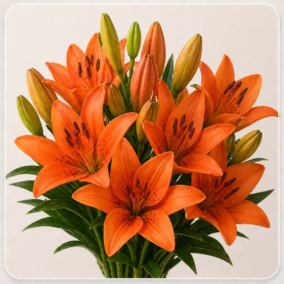 LILY ASIATIC ORANGE BRUNELLO