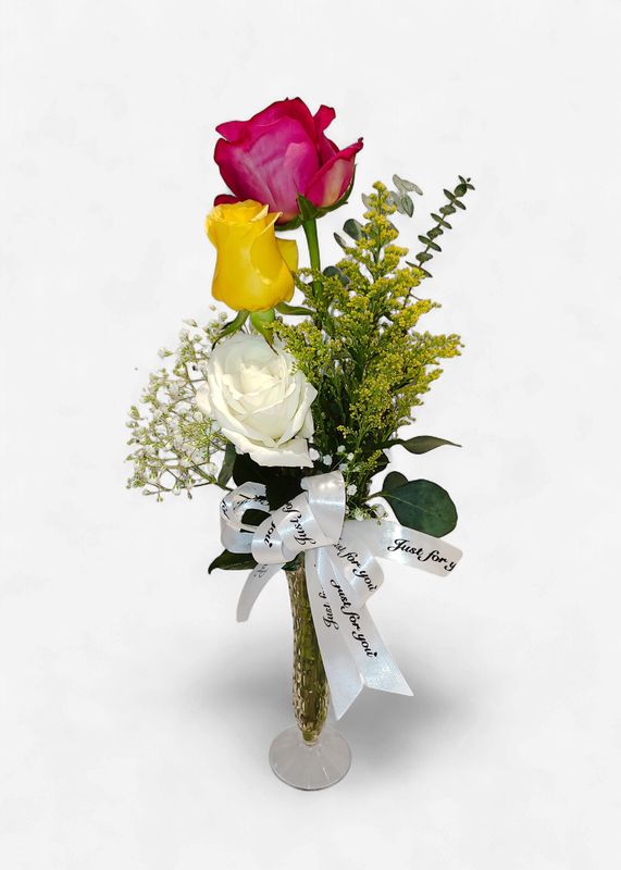 Triple Rose (Vase)