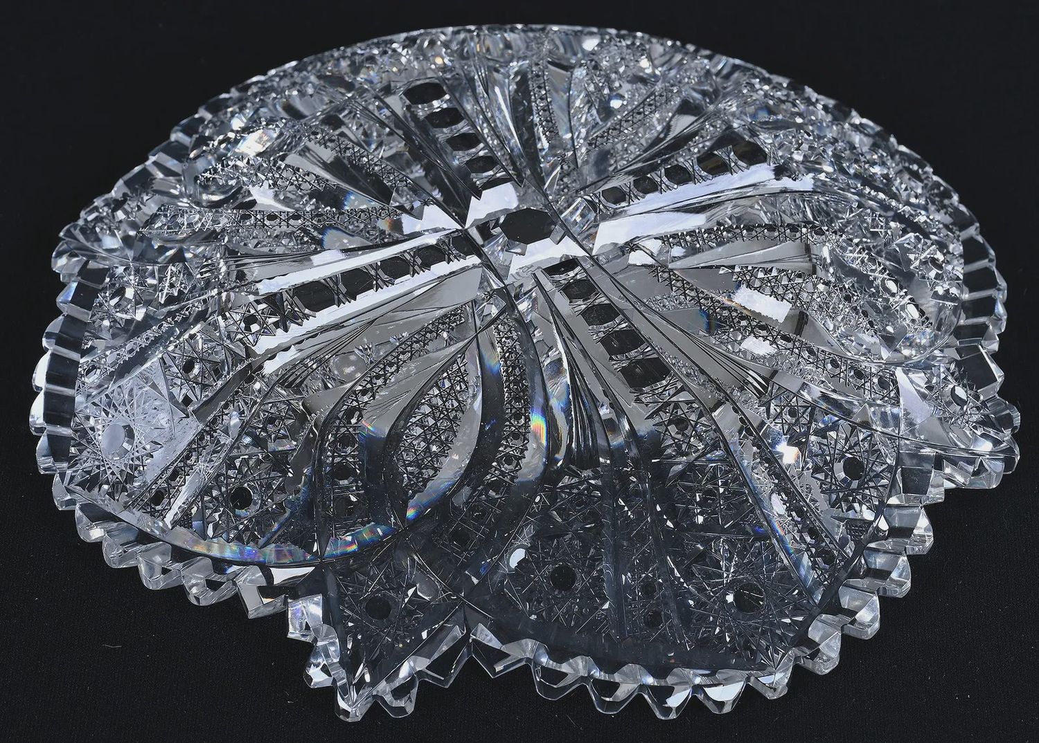 Signed Libbey Aztec Pattern Plate