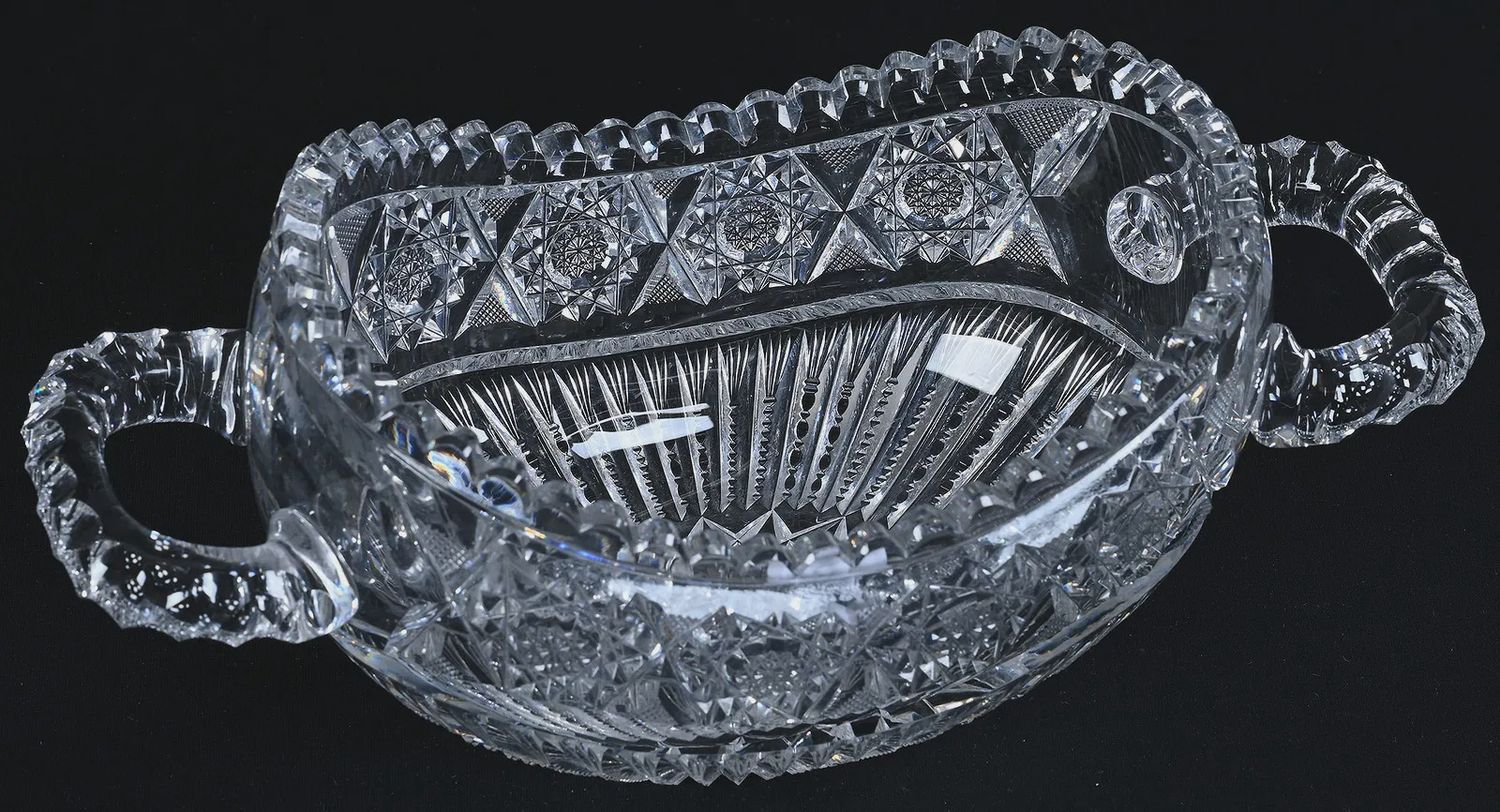 Oval Bowl, Pattern Resembles Radiant Star Pattern By W.C. Anderson