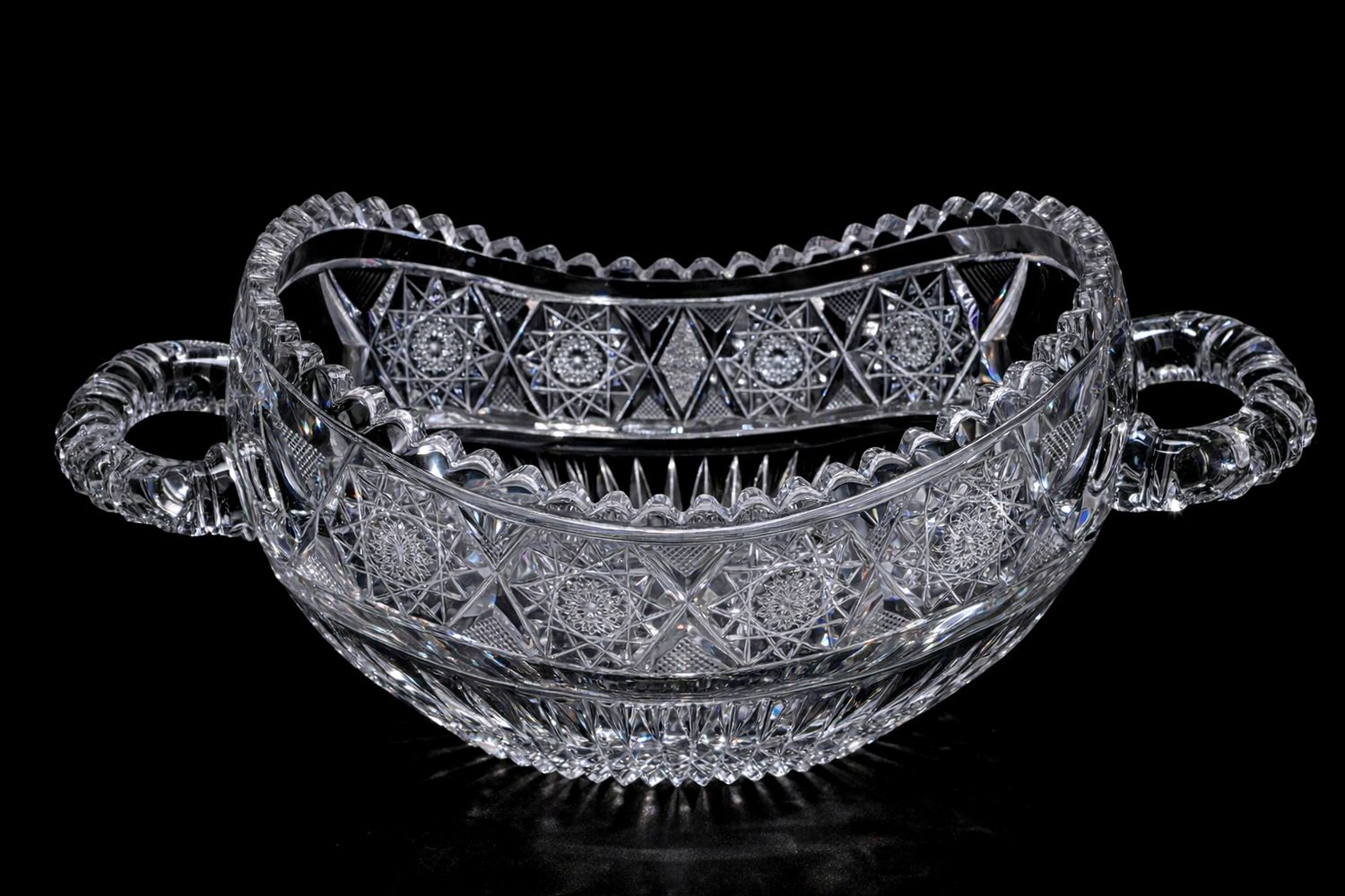 Oval Bowl, Pattern Resembles Radiant Star Pattern By W.C. Anderson