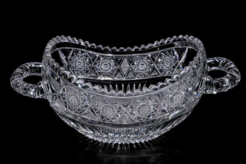 Oval Bowl, Pattern Resembles Radiant Star Pattern By W.C. Anderson