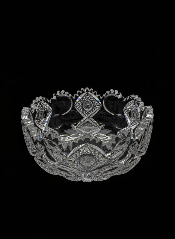Bowl, Signed Hawkes Queens Pattern