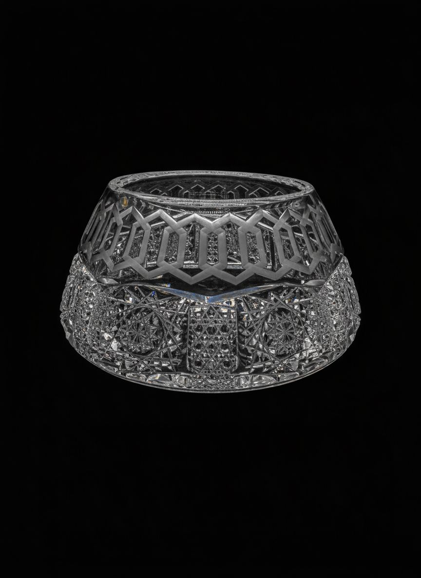 Low Round Crystal Bowl