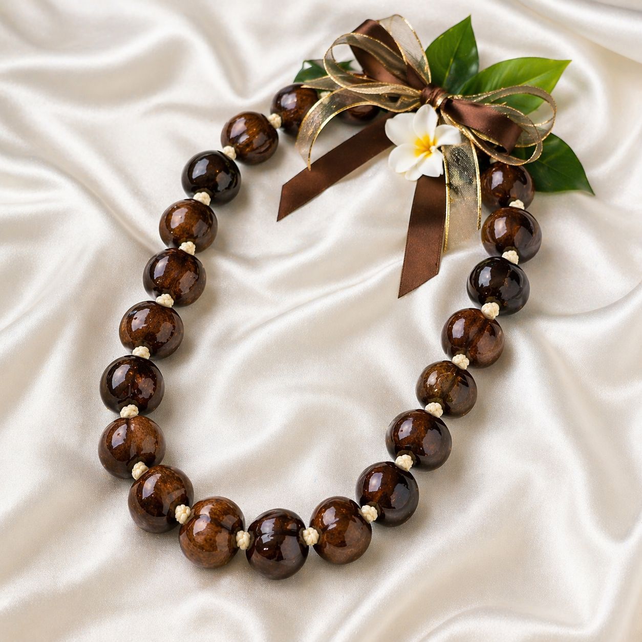 Kukui bead lei