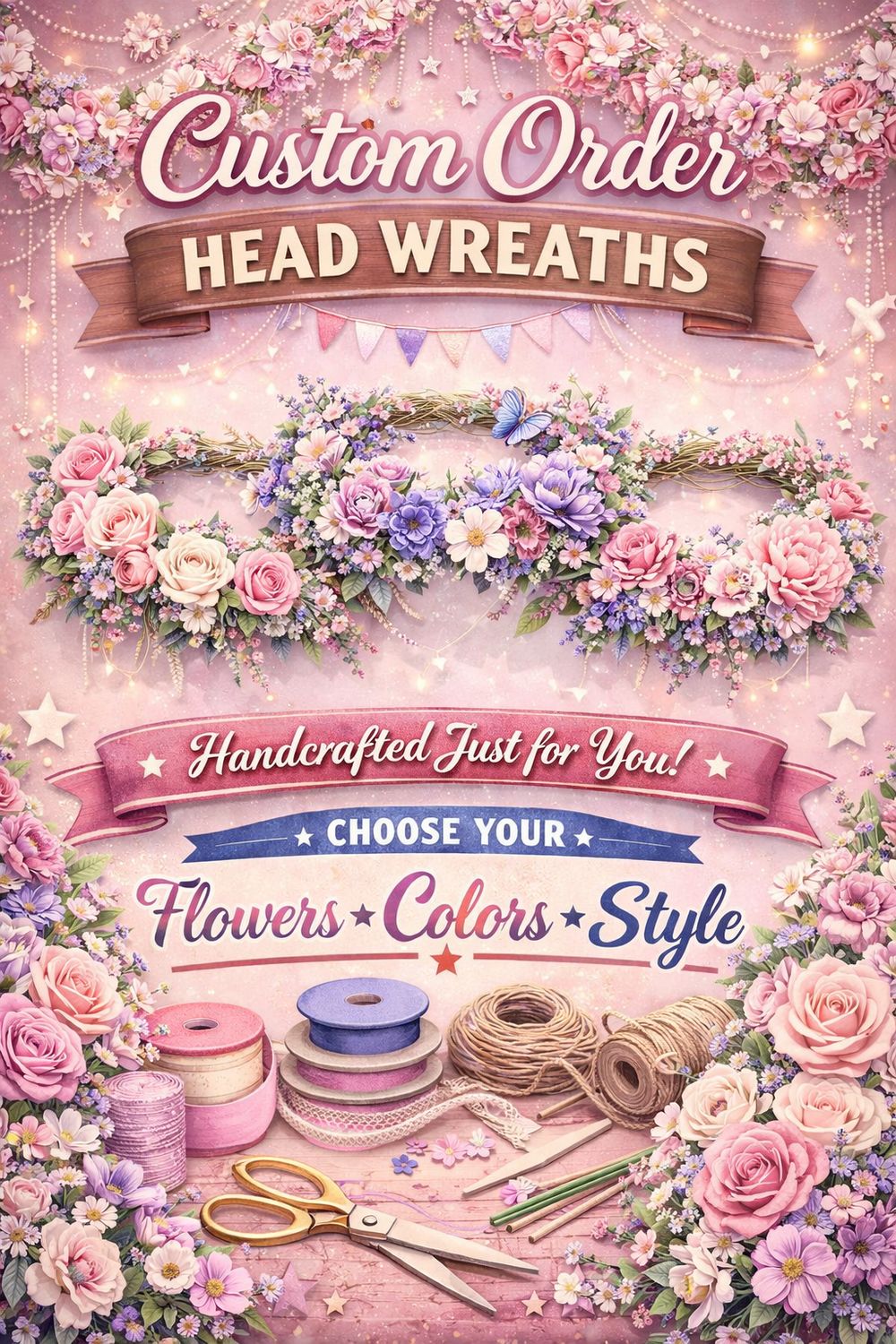 Custom Order Head Wreath