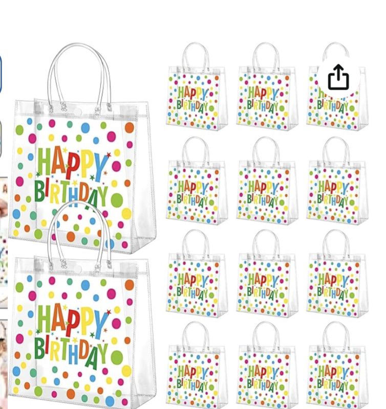 Clear Birthday Gift Bag