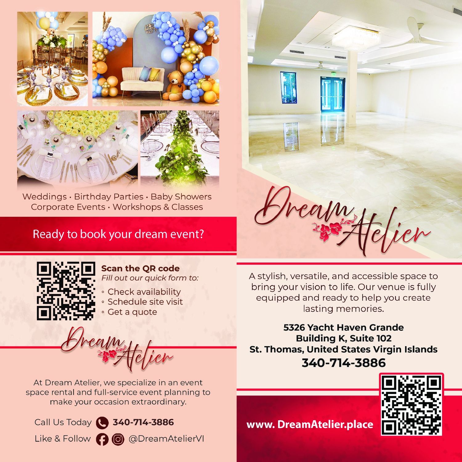 Dream Atelier Booking Event Date