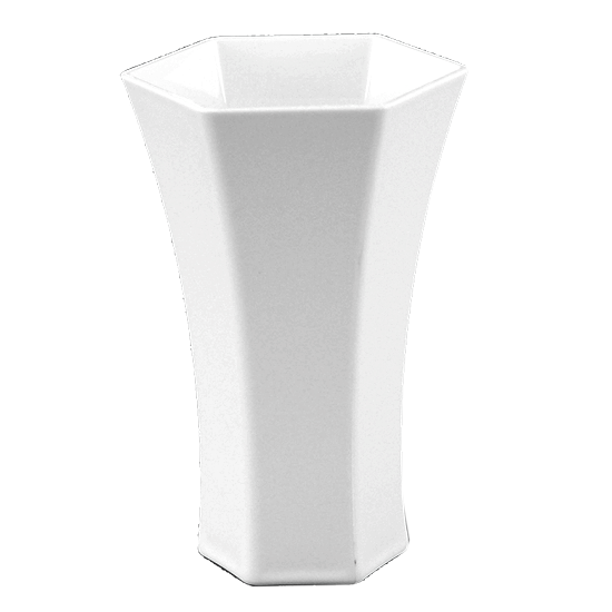 10" Rose Vase - White