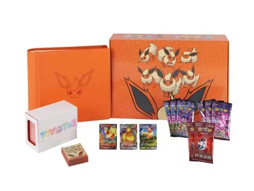 Pokemon TCG S-Chinese 2024 Eevee GX Gift Box Flareon Box Exclusive New & Sealed