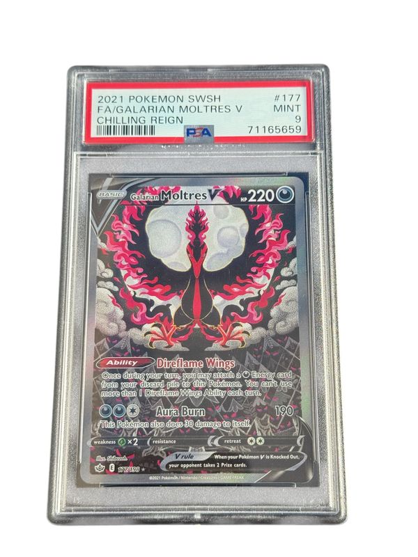 Galarian Moltres V 177/198 PSA 9 Chilling Reign Galarian Moltres V 177/198 PSA 9 Chilling Reign