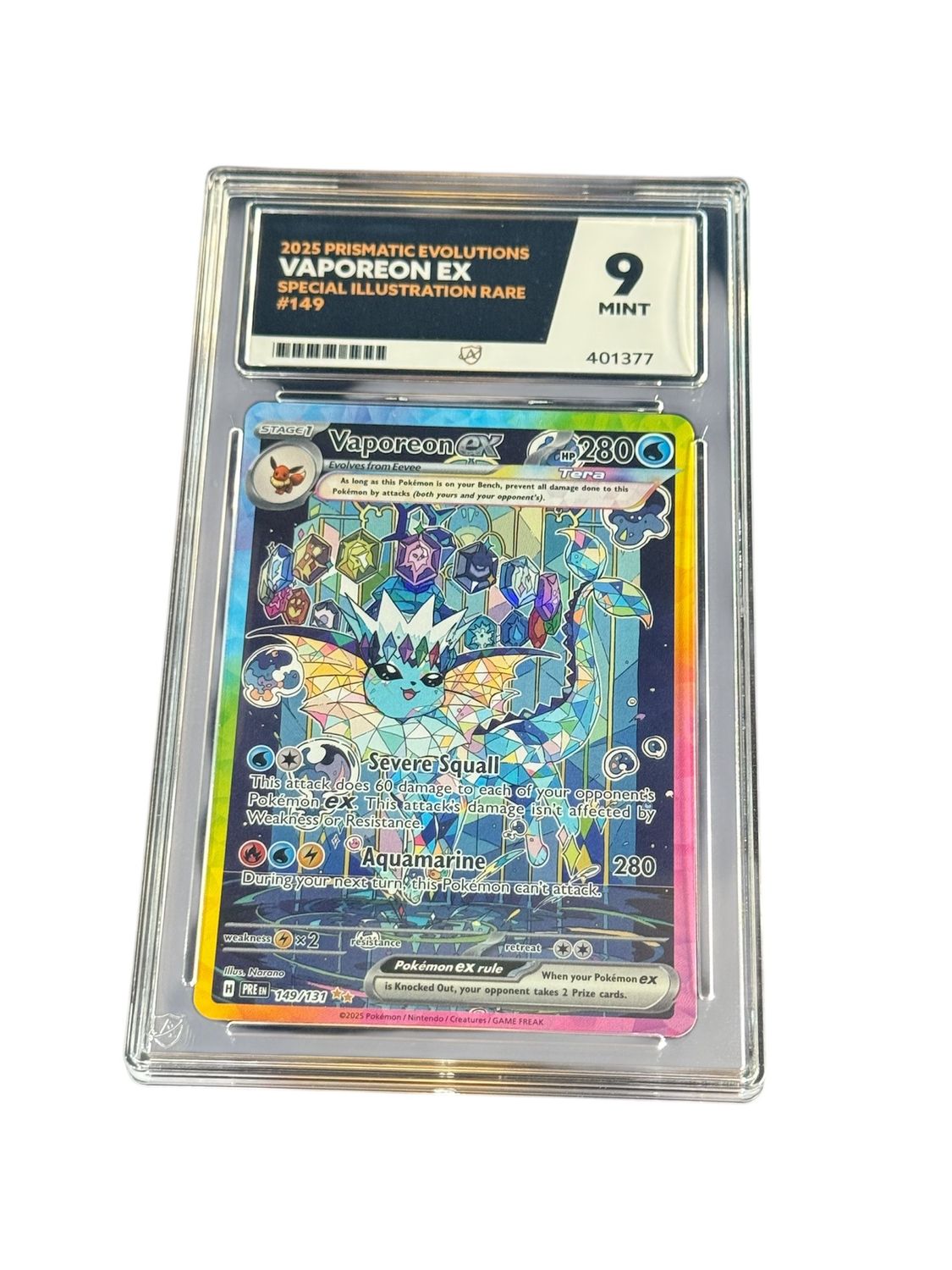 Vaporeon EX 149/131 ACE 9 Vaporeon EX 149/131 ACE 9
