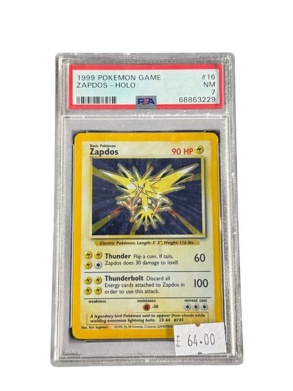 Zapdos Base Set 16/102 Holo Psa 7 Zapdos Base Set 16/102 Holo Psa 7