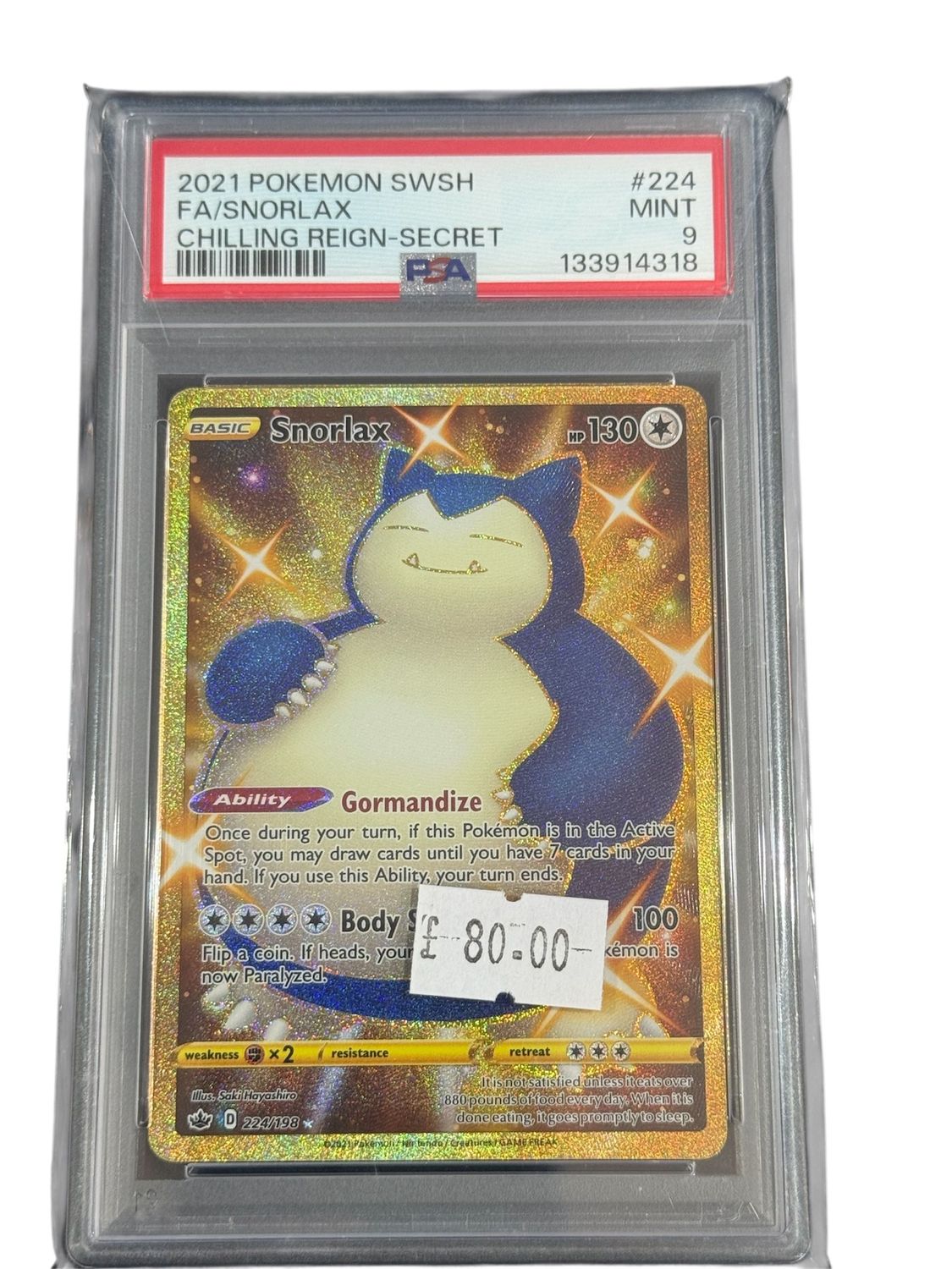 Snorlax 224/198 PSA 9