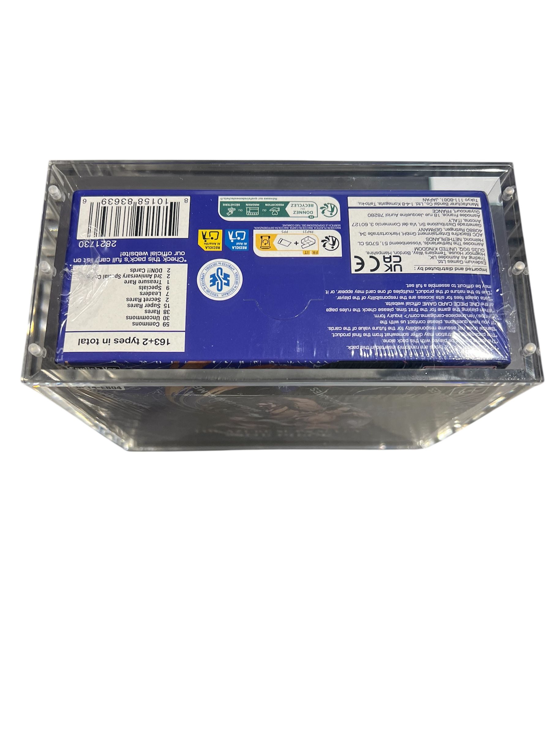 One piece english booster box acrylic case