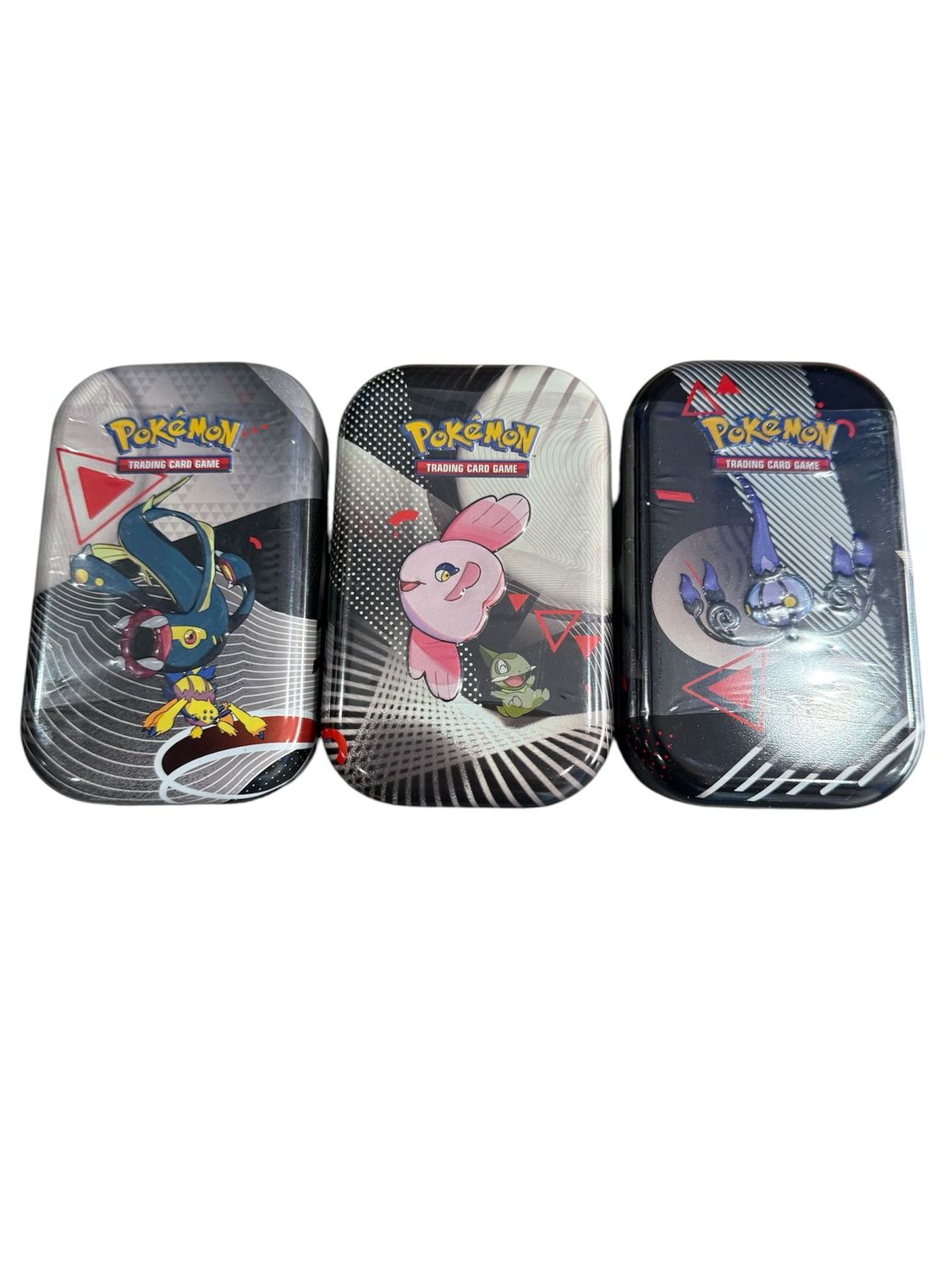 Black and white mini tin