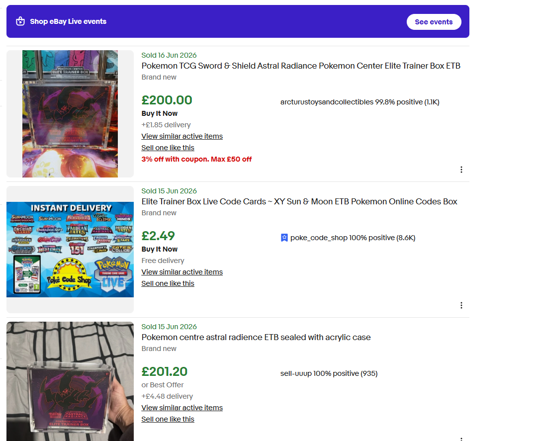 Astral Radiance Pokemon centre etb (Free 8mm acrylic case)