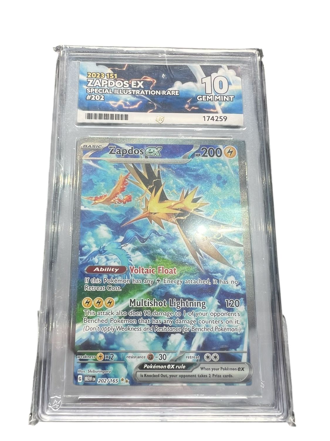 Zapdos EX 202/165 ACE 10