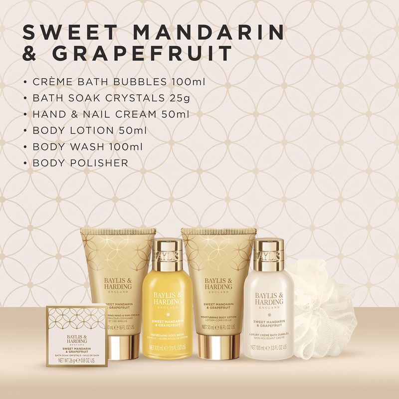 Baylis &amp; Harding Sweet Mandarin &amp; Grapefruit Luxury Pamper Gift Set