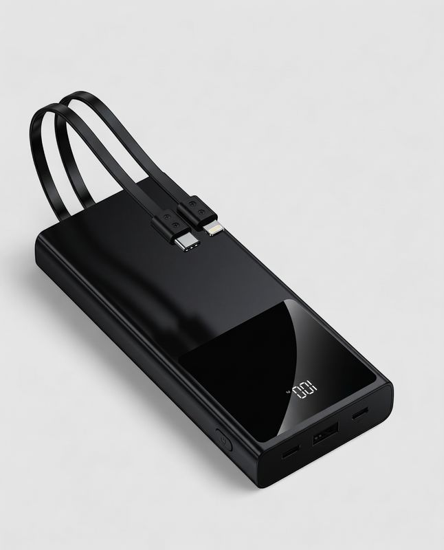 Wye Flux 10000Mah Power Bank With Usb-C &amp; 8-Pin Cables