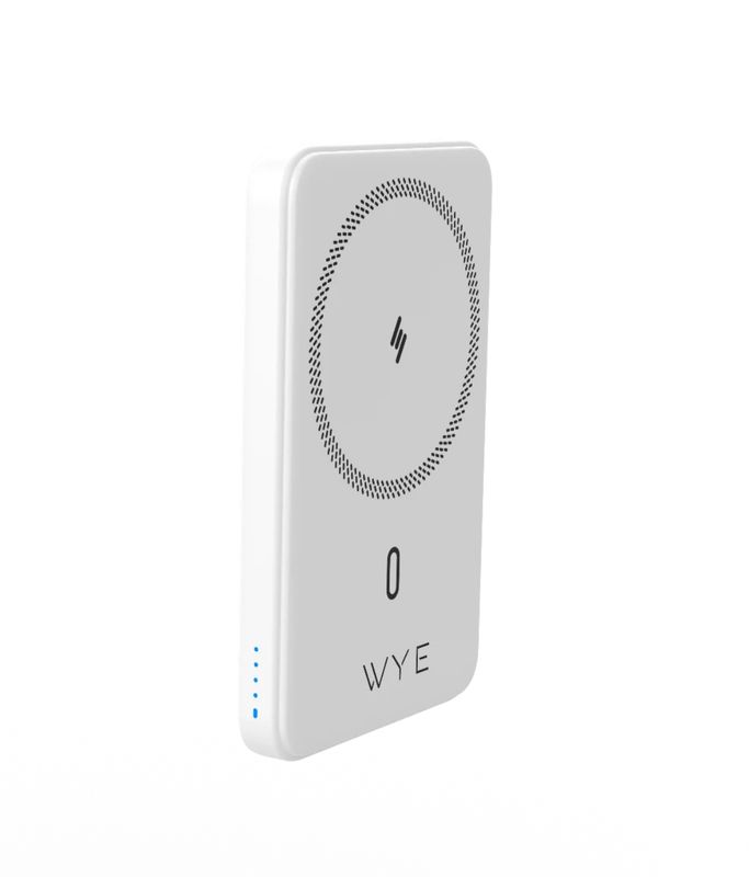 Wyeflux Slim Magnetic 5K Portable Power Bank - White