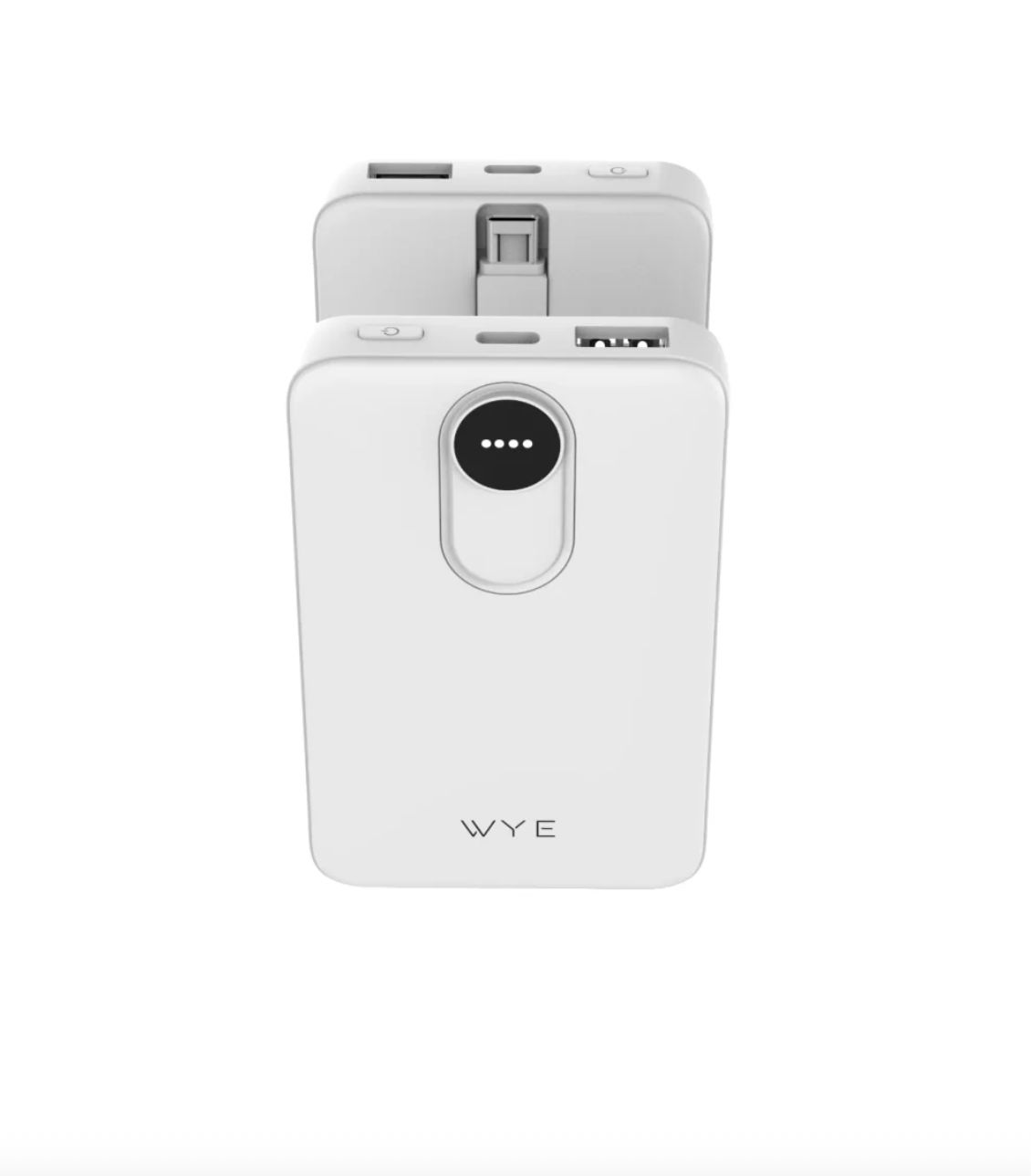 Wyeflux 5000Mah Portable Power Bank With Usb-C Cable - White
