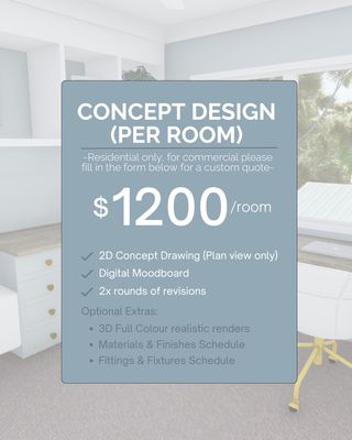 Concept Design  (per room)