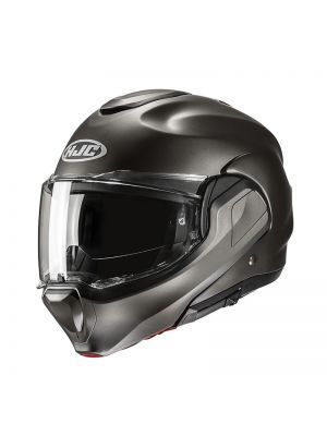 Casco Modulare Ribaltabile In Fibra Hjc F100  Solid - Matt Titanium