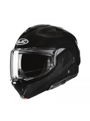Casco Modulare Ribaltabile In Fibra Hjc F100  Solid - Metal Black