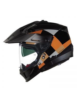 Casco Modulare Scomponibile N70.2 X  Ruvido - Glossy Black/Grey/Ocra