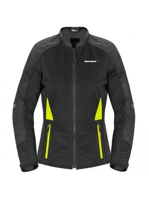 Giacca Moto Donna Estiva Spidi Super Net Lady  - Nero/Giallo Fluo