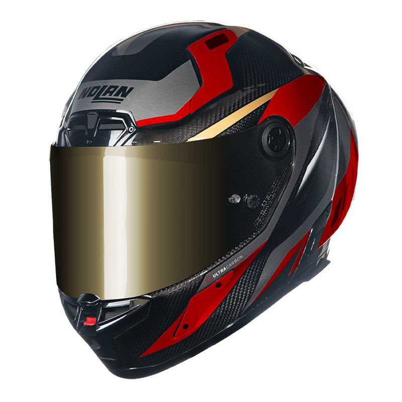 Casco Integrale NOLAN X-804 RS ULTRA CARBON LESMO - (Carbonio/Rosso/Grigio/Oro)